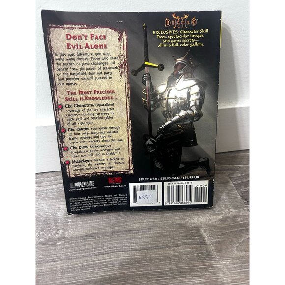 Diablo II Official Strategy Guide Book by Bart Farkas Paperback 2000 - Picture 2 of 4